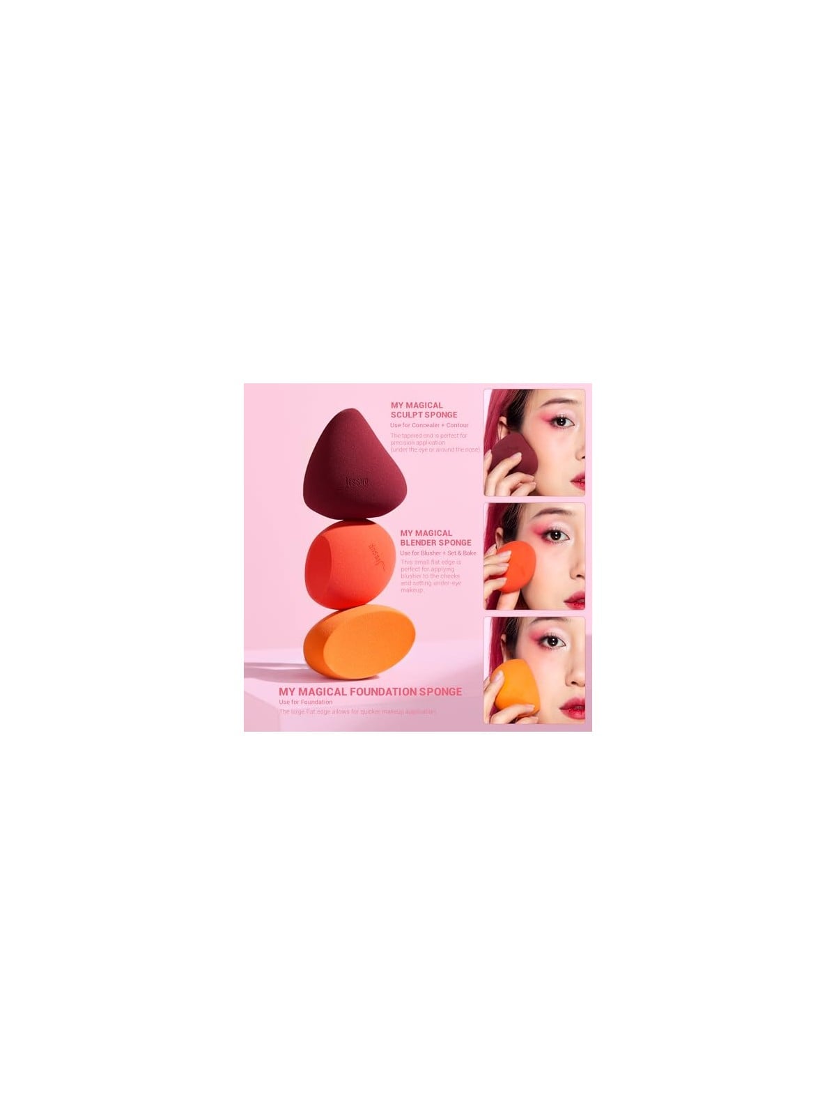 Jessup SET Beauty Kit Set di pennelli e spugnette in una scatola T504