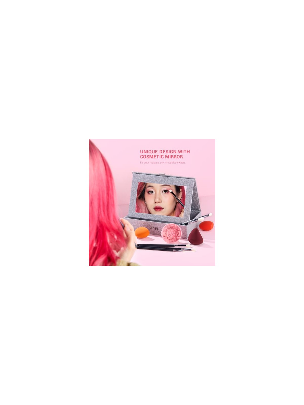 Jessup SET Beauty Kit Set di pennelli e spugnette in una scatola T504