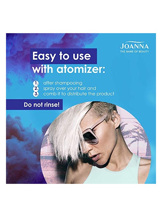 Joanna Ultra Color System Hair Rinse Spray Blue Per capelli biondi grigi e schiariti spray rinse for bright blonde and