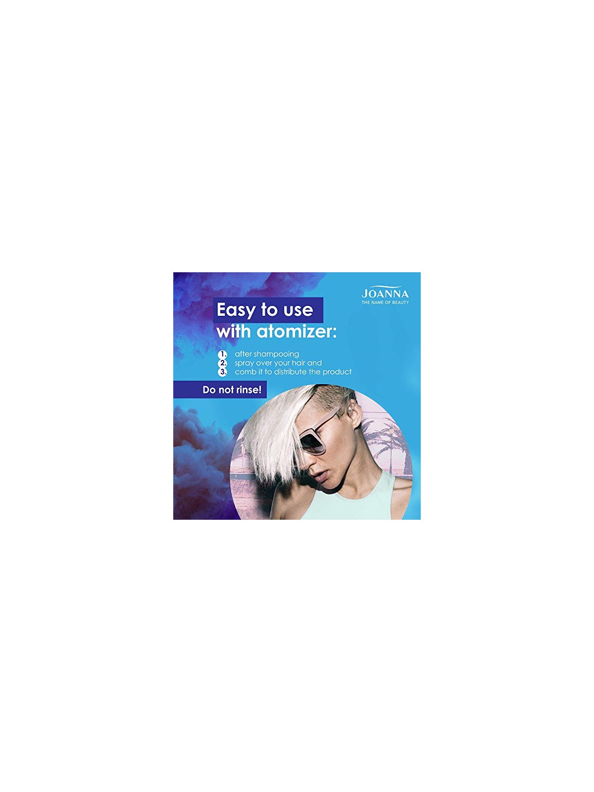 Joanna Ultra Color System Hair Rinse Spray Blue Per capelli biondi grigi e schiariti spray rinse for bright blonde and