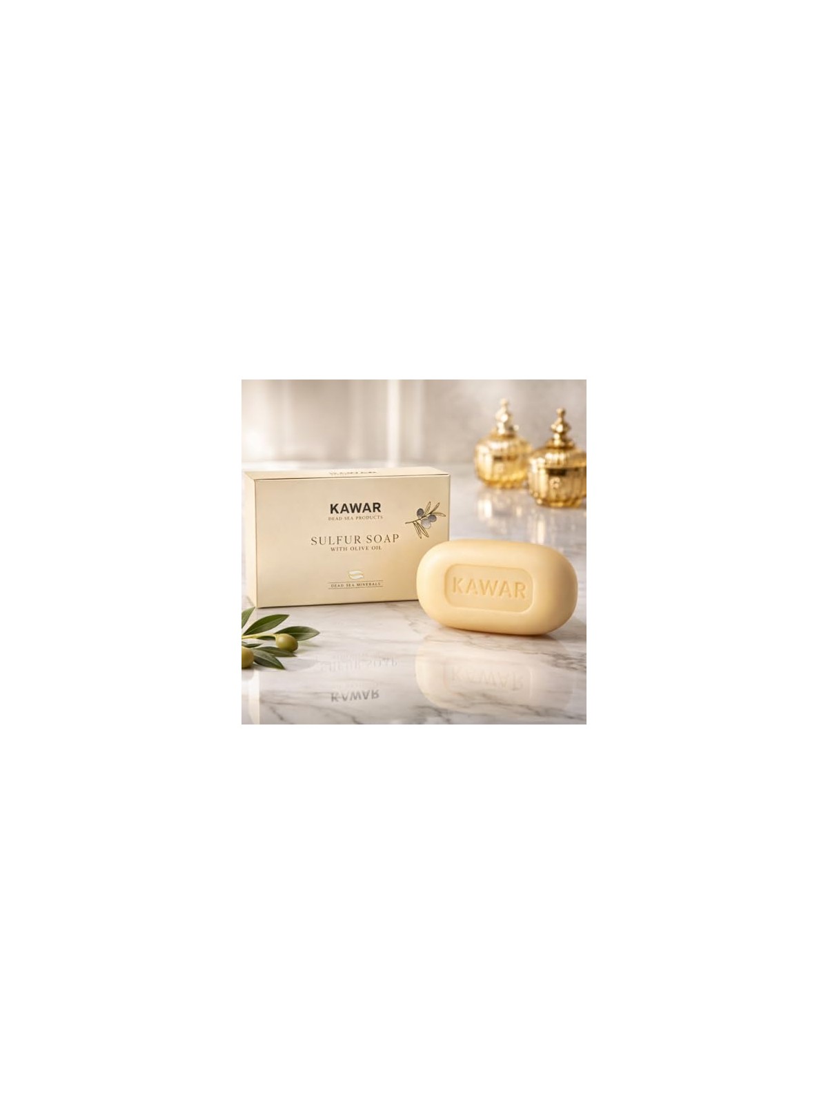 Kawar Sapone allo zolfo con minerali del Mar Morto 120 g unisex