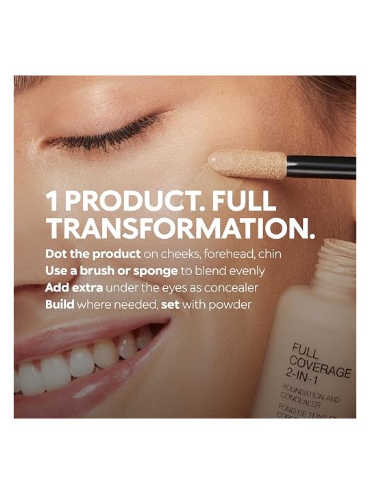 Kiko Milano Full Coverage 2 In 1 Foundation & Concealer WB55 25ml