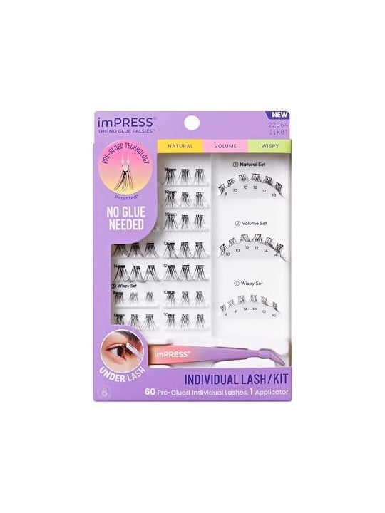 KISS Kit di ciglia individuali imPRESS 01 donna