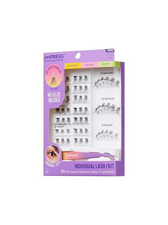 KISS Kit di ciglia individuali imPRESS 01 donna