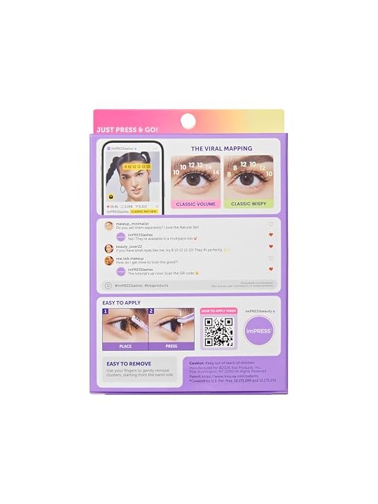 KISS Kit di ciglia individuali imPRESS 01 donna