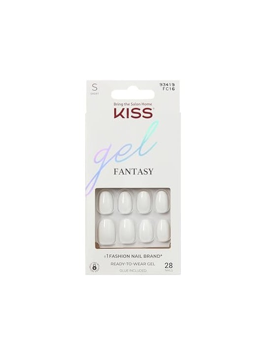 KISS Unghie finte in gel fantasia - Happy Hands 28 pezzi. donna