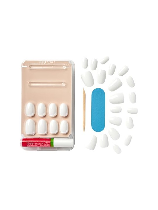 KISS Unghie finte in gel fantasia - Happy Hands 28 pezzi. donna