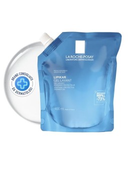 La Roche Posay LIPIKAR gel doccia fisiologico adatto a pelli sensibili e secche, ricarica da 400ml unisex