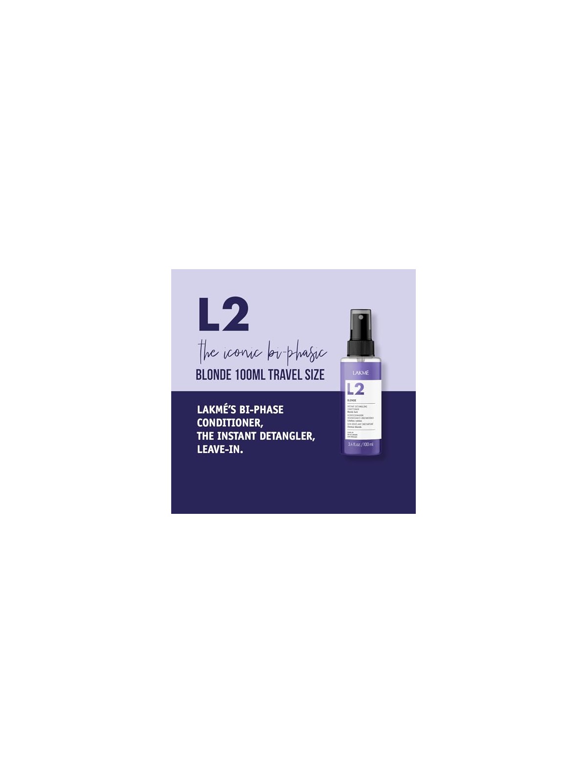 Lakme L2 Blonde balsamo bifasico per capelli biondo e grigio 100ml