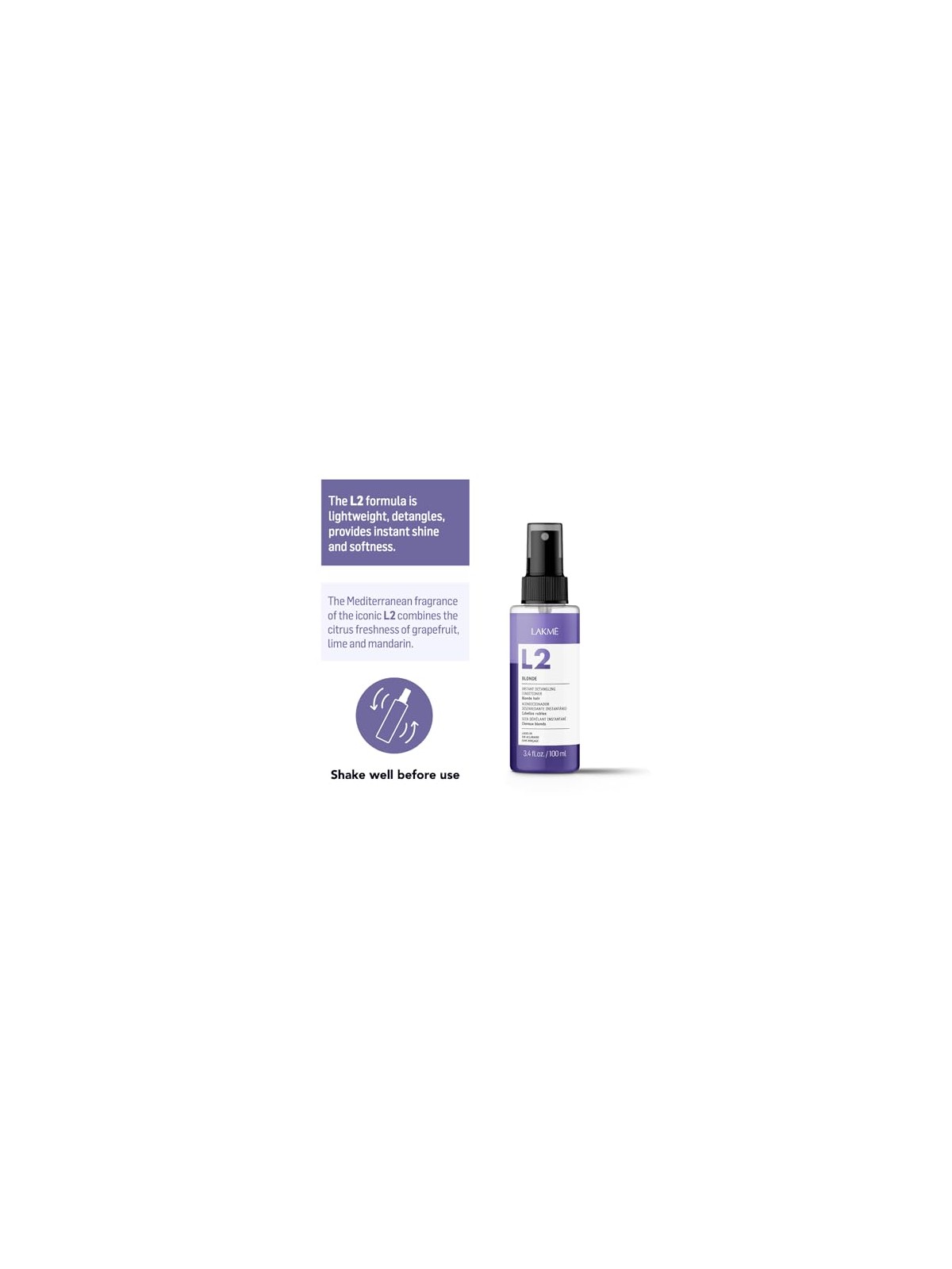 Lakme L2 Blonde balsamo bifasico per capelli biondo e grigio 100ml