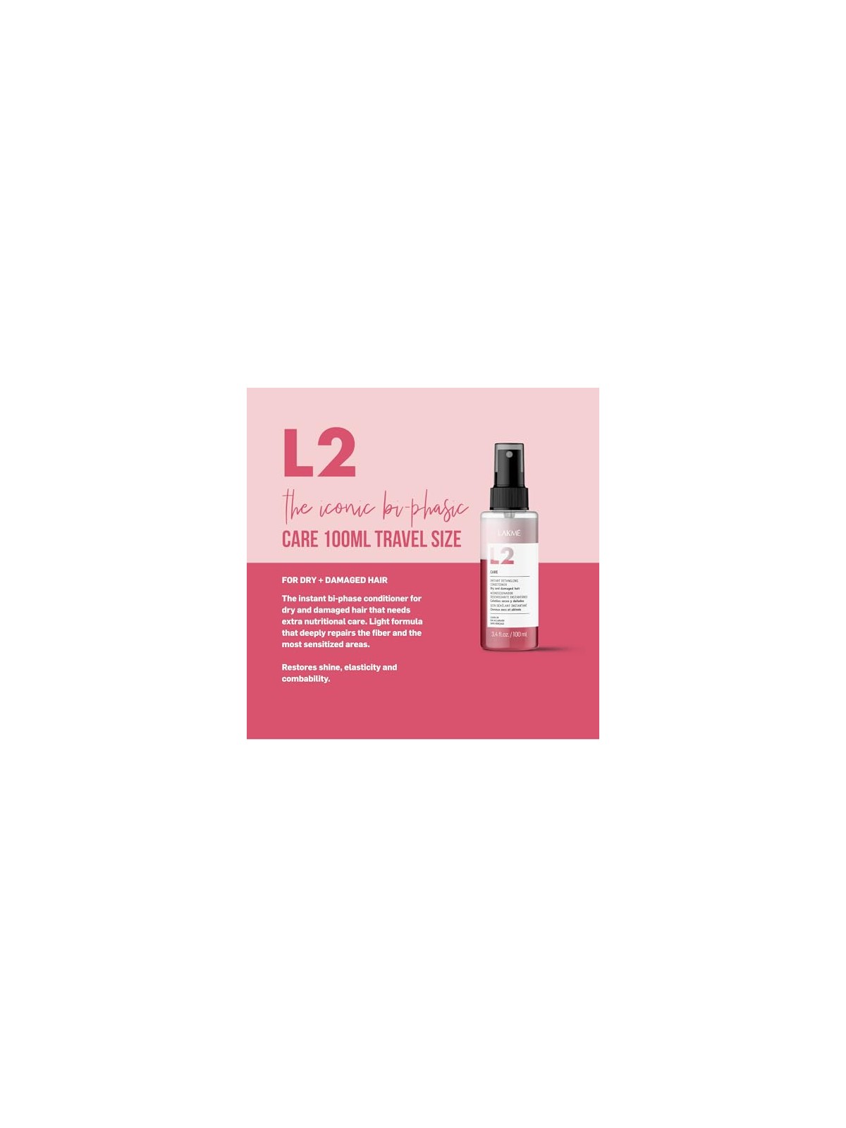 Lakme L2 Care balsamo bifasico per capelli secchi e danneggiati 100ml