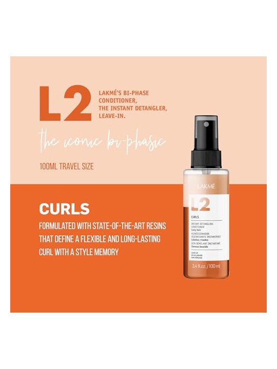 Lakme L2 Riccioli balsamo bifasico per capelli ricci senza risciacquo 100ml