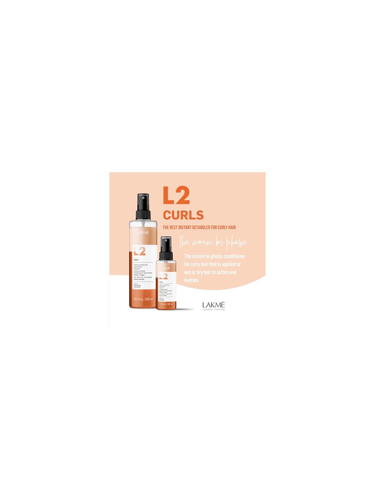 Lakme L2 Riccioli balsamo bifasico per capelli ricci senza risciacquo 100ml