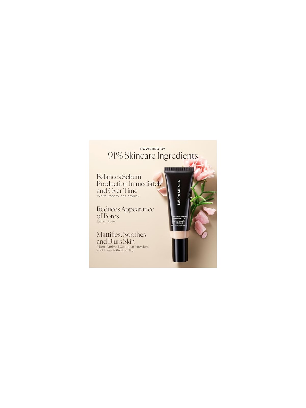 Laura mercier Crema idratante colorata Sfumata opaca Senza olio SPF 30 UVB/UVA/PA+++ crema idratante colorata 3C 45ml