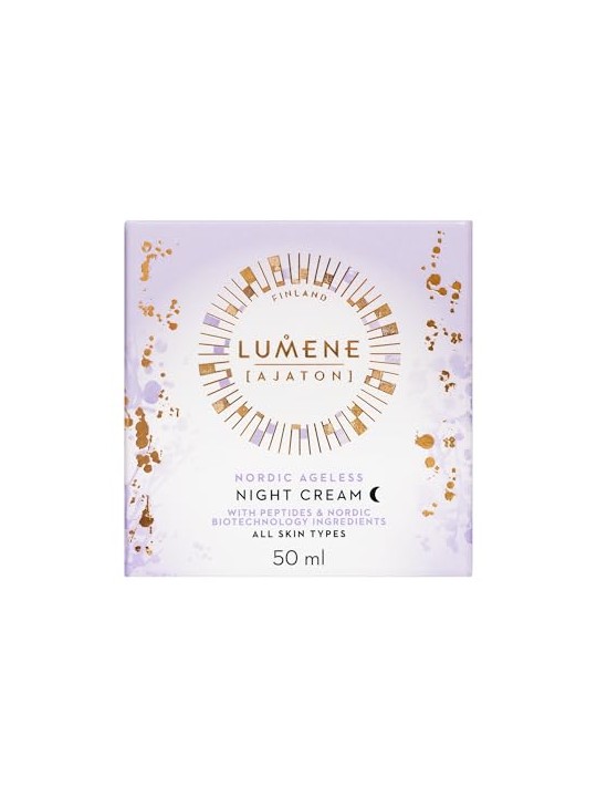 Lumene Ajaton Nordic Ageless Radiant Youth Crema Notte, crema notte levigante e ringiovanente 50ml