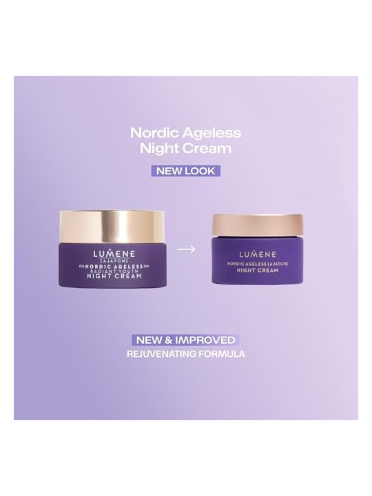 Lumene Ajaton Nordic Ageless Radiant Youth Crema Notte, crema notte levigante e ringiovanente 50ml