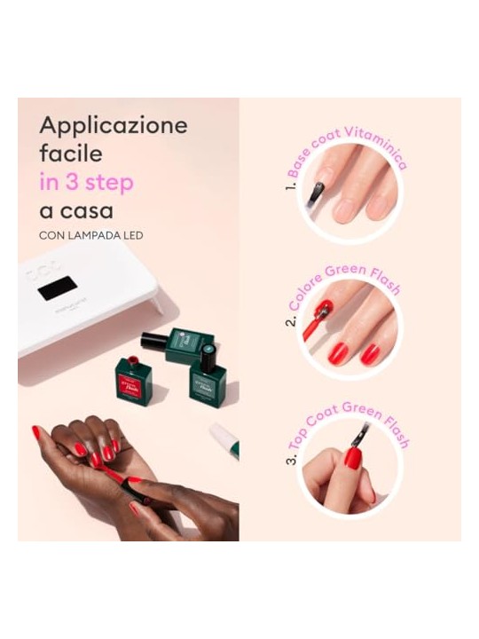 Manucurist Base per unghie in gel LED con resina naturale di canna da zucchero Green Flash 15ml