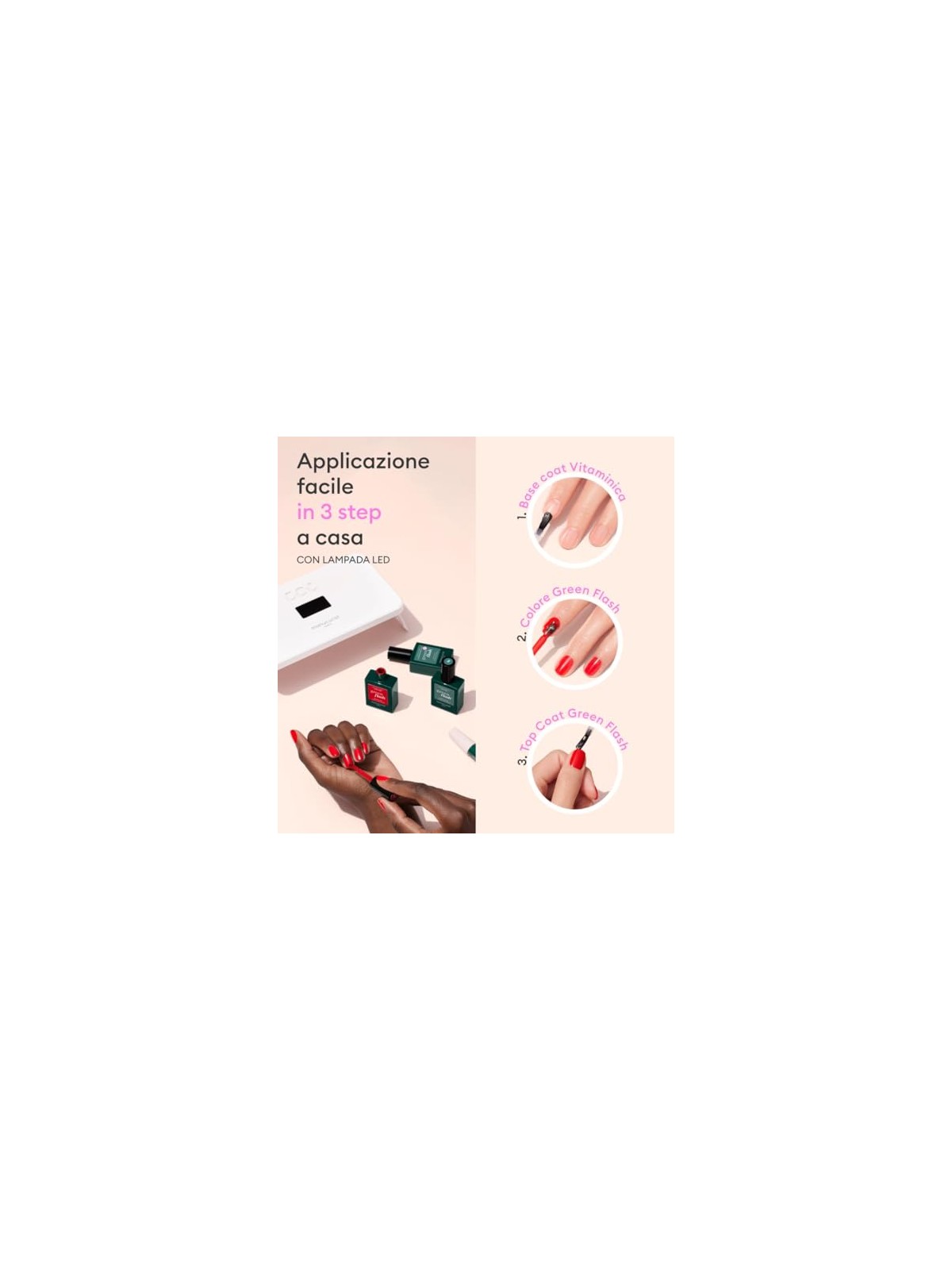 Manucurist Base per unghie in gel LED con resina naturale di canna da zucchero Green Flash 15ml