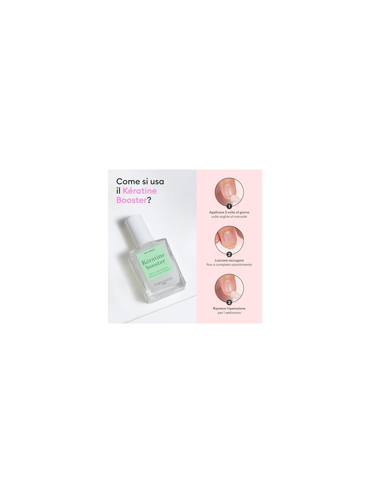 Manucurist Siero rinforzante per unghie Keratine Booster Nail Serum 15ml donna