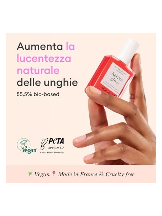 Manucurist Smalto per unghie Active Glow Nail Care Effects 15ml - Tonalità: Lampone donna