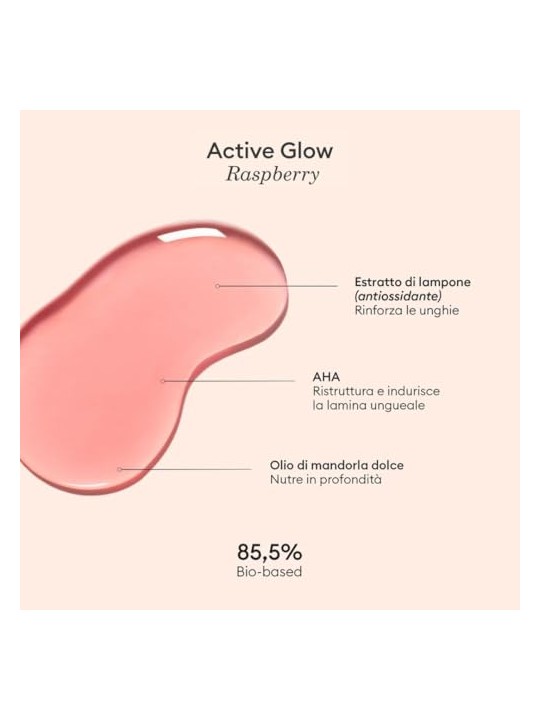 Manucurist Smalto per unghie Active Glow Nail Care Effects 15ml - Tonalità: Lampone donna