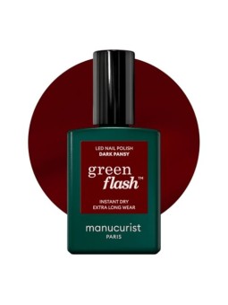 Manucurist Smalto per unghie in gel LED verde flash, colore viola scuro, 15ml