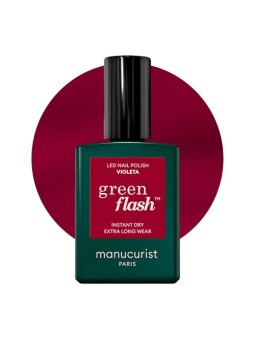 Manucurist Smalto per unghie in gel LED verde flash, colore viola, 15ml