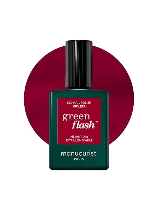 Manucurist Smalto per unghie in gel LED verde flash, colore viola, 15ml