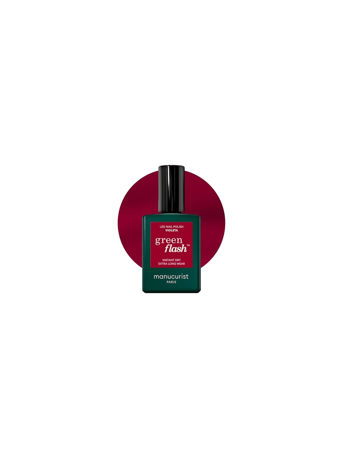 Manucurist Smalto per unghie in gel LED verde flash, colore viola, 15ml