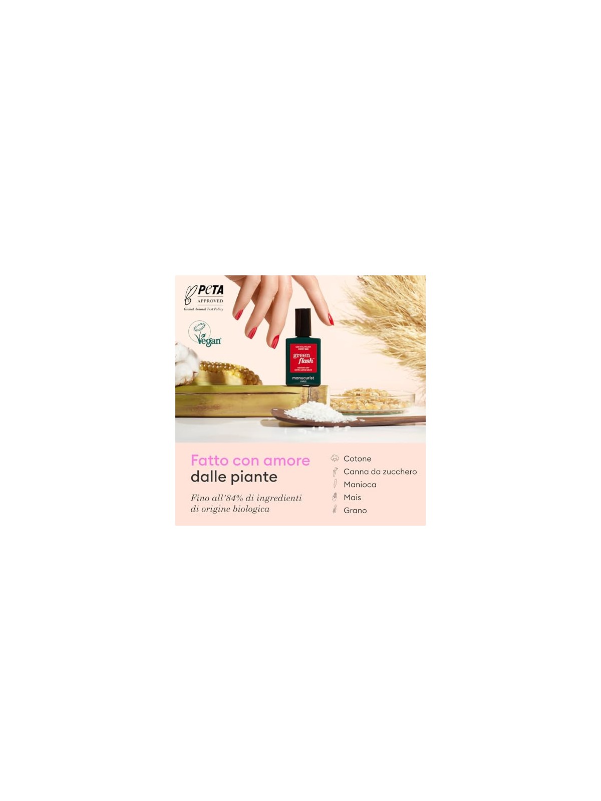 Manucurist Smalto per unghie in gel LED verde flash, colore viola, 15ml