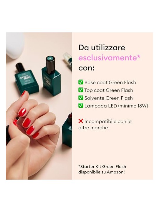 Manucurist Smalto per unghie in gel LED verde flash, colore viola, 15ml