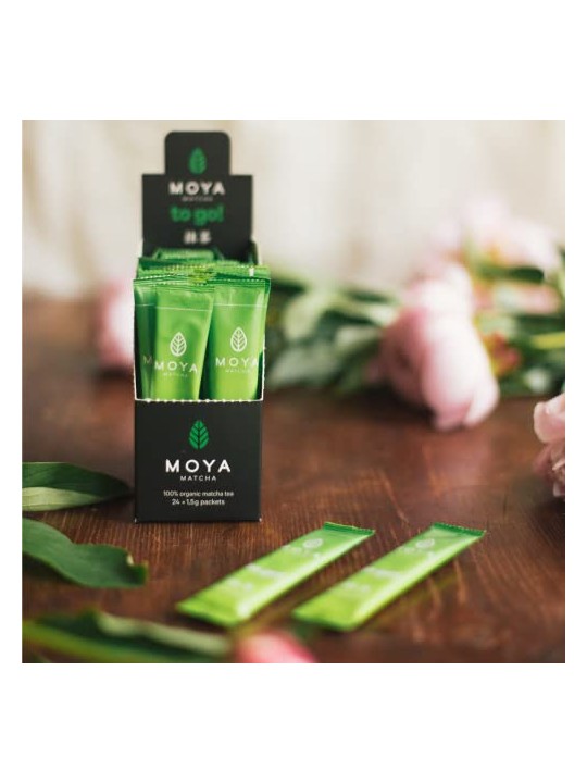 MOYA Matcha da asporto! Tè verde giapponese biologico tradizionale - 24 x 1,5 g unisex