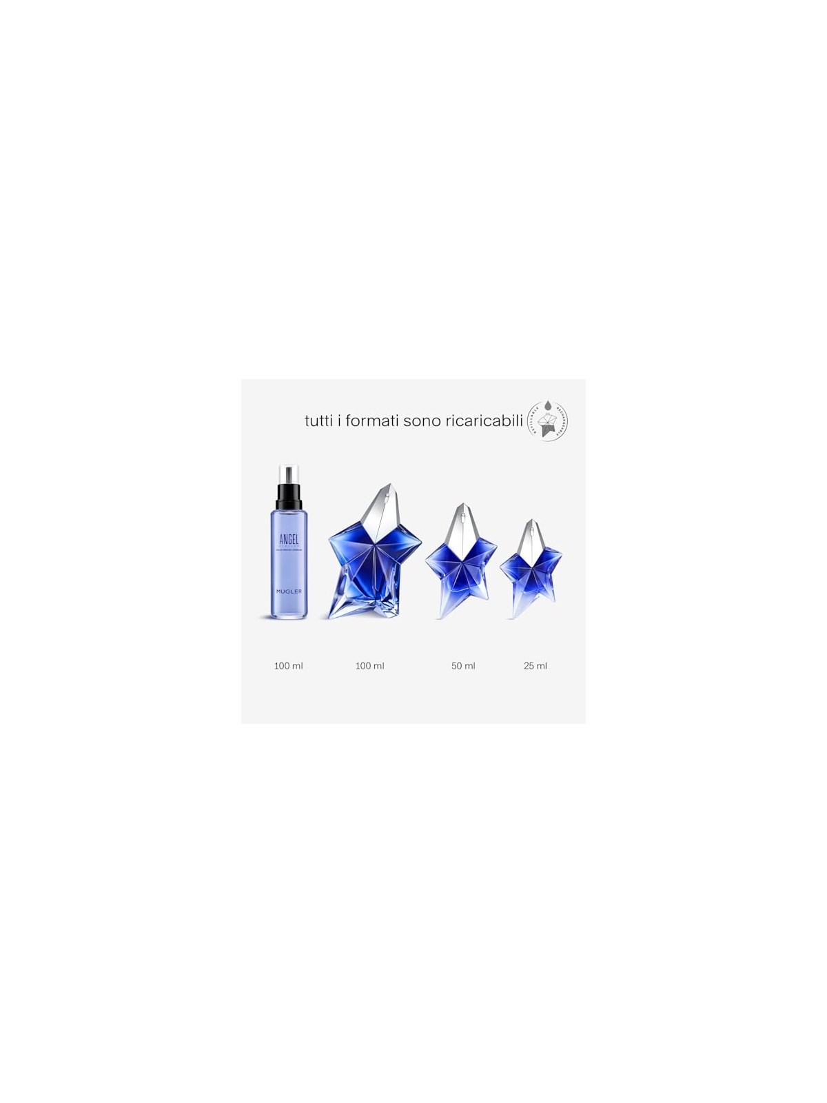 Mugler Angel Stellar Eau De Parfum Refillable 100ml donna