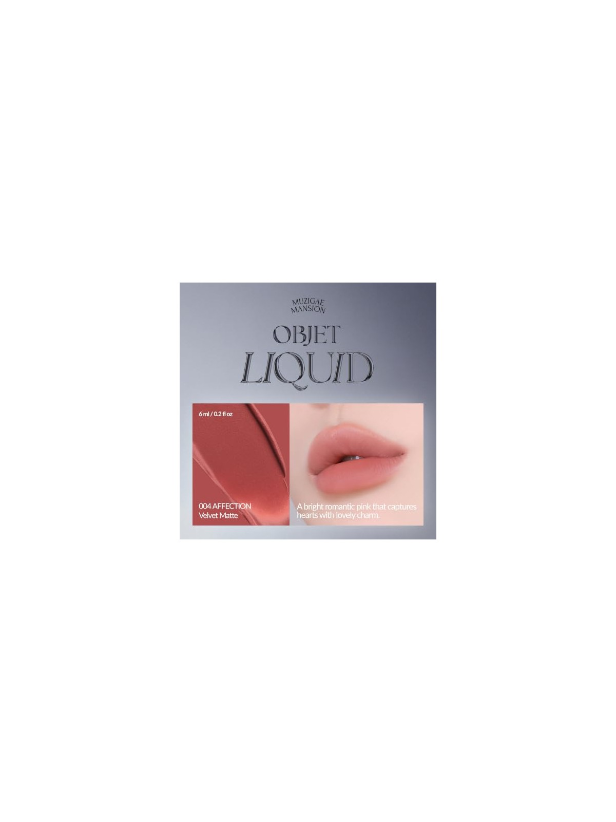 Muzigae mansion Tinta labbra liquida Objet Liquid Renewal 004 Affection 6ml