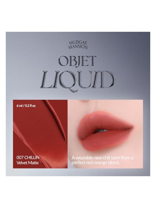 Muzigae mansion Tinta labbra liquida Objet Liquid Renewal 007 Notevole 6ml
