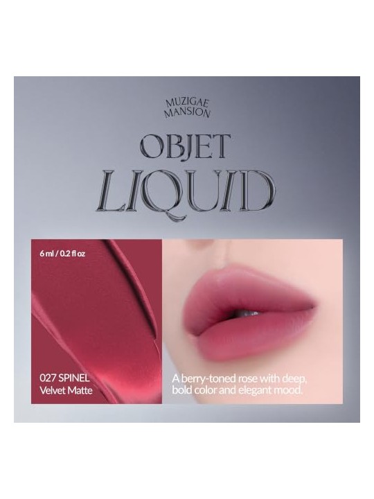 Muzigae mansion Tinta labbra liquida Objet Liquid Renewal 027 Spinello 6ml