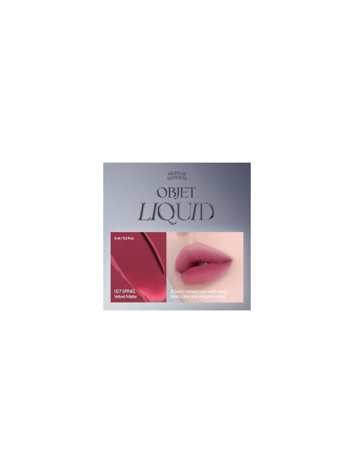 Muzigae mansion Tinta labbra liquida Objet Liquid Renewal 027 Spinello 6ml