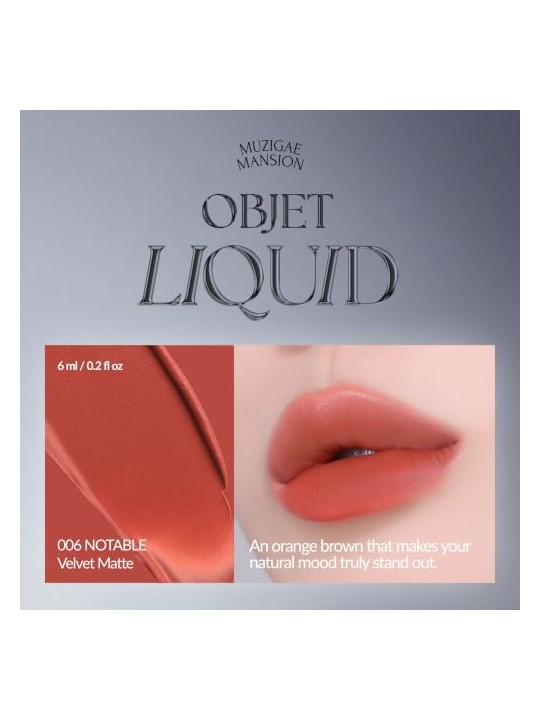 Muzigae mansion Tinta labbra liquida Objet Renewal 006 Notevole 6ml