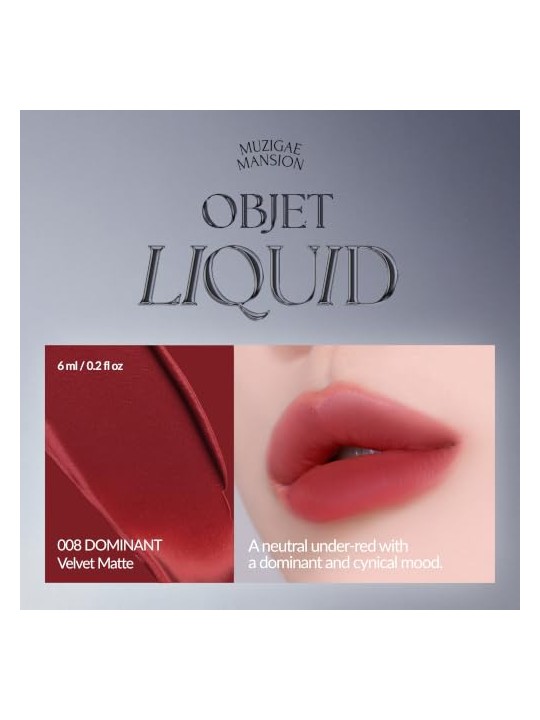 Muzigae mansion Tinta labbra liquide Objet Liquid Renewal 008 Dominant 6ml