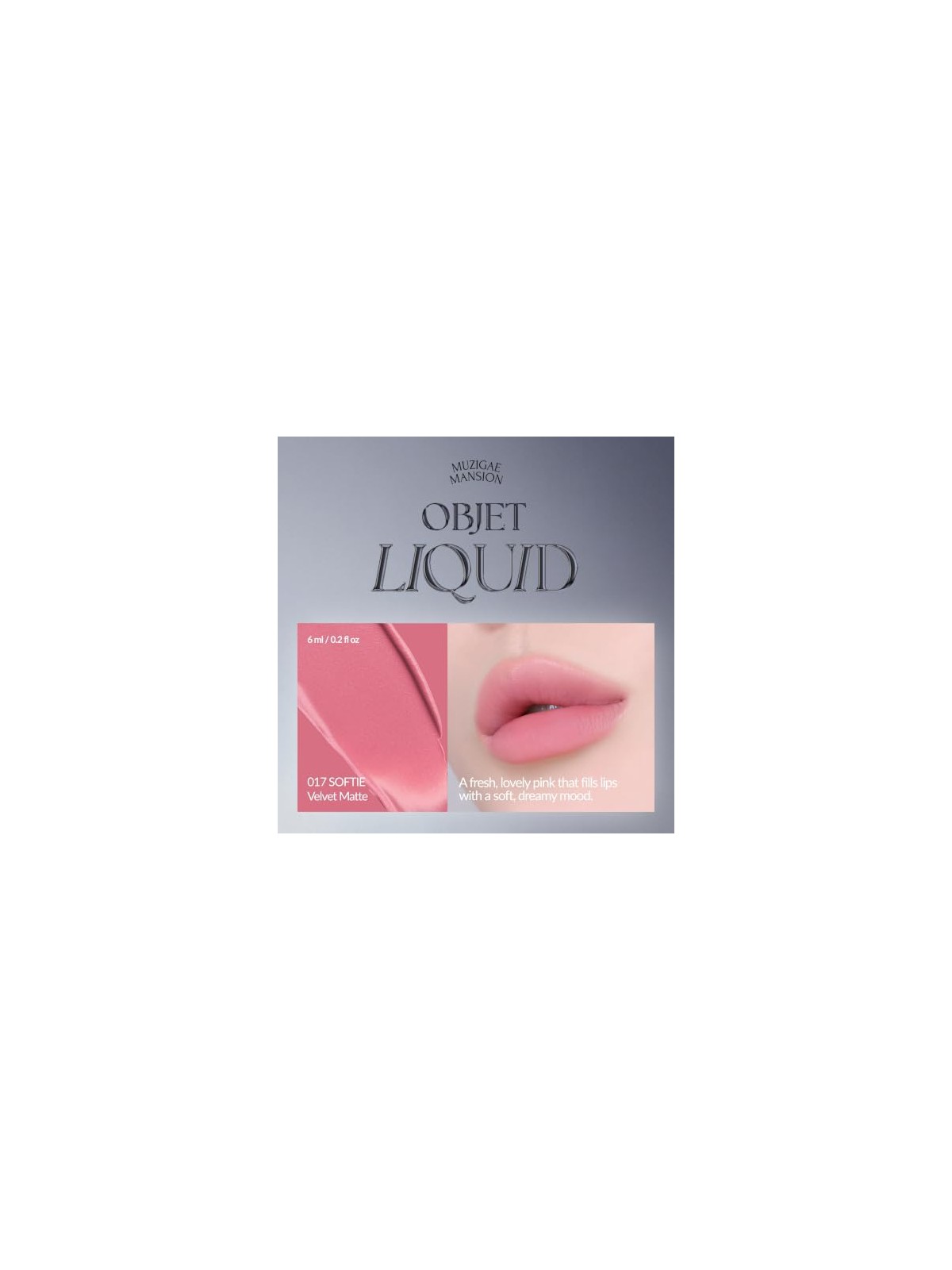 Muzigae mansion Tinta labbra liquide Objet Liquid Renewal 017 Softie 6ml