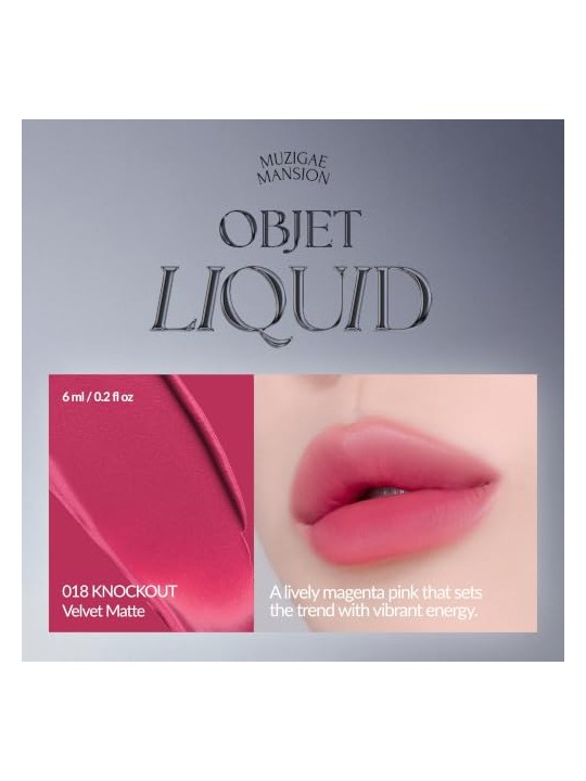 Muzigae mansion Tinta labbra liquide Objet Liquid Renewal 018 Knockout 6ml