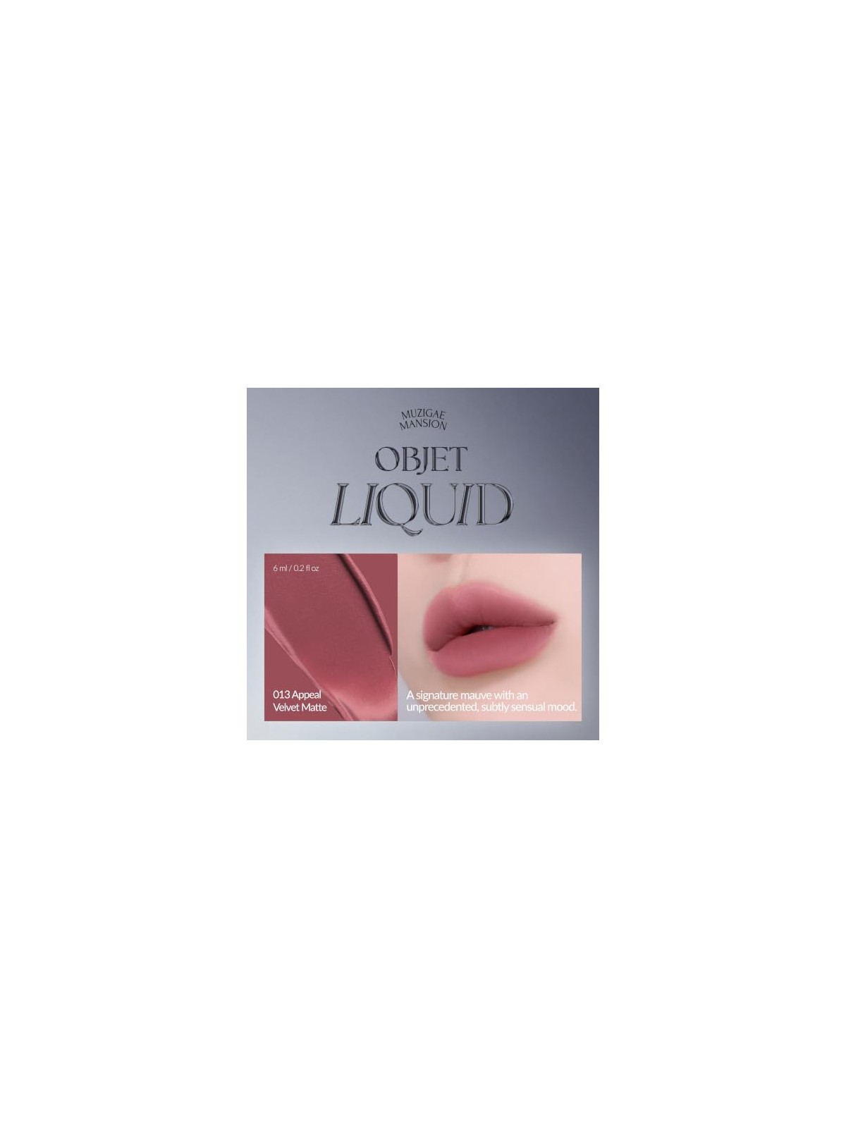 Muzigae mansion Tinta labbra liquide Objet Renewal 013 Appeal 6ml