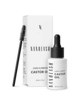 Nanolash Olio di ricino Lash & Brown 100% olio di ricino per sopracciglia e ciglia 30ml