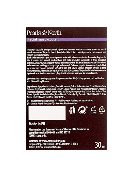 Natura Siberica Pearls De North Facial Meso Coctail 30ml