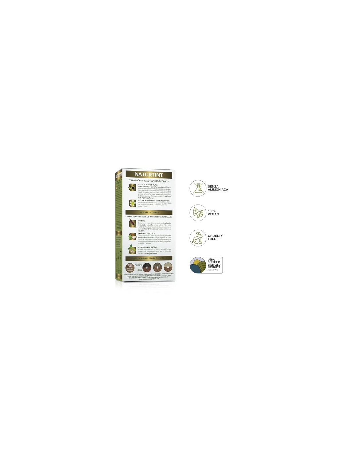 Naturtint 734 Tintura Senza Ammoniaca 150ml Unisex
