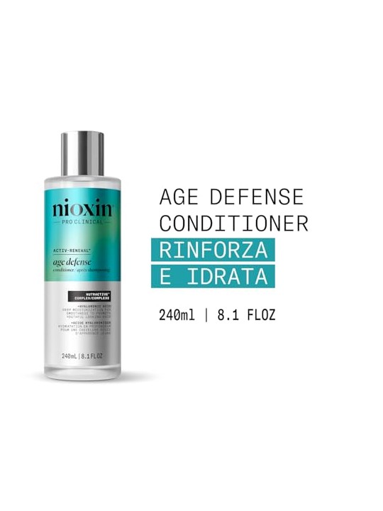 Nioxin AGE DEFENSE balsamo anti-età idratazione profonda con acido ialuronico 240ml unisex