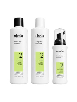 Nioxin SISTEMA 2 - Kit - Trattamento per capelli naturali con azione indebolinte avanzata 3 unità unisex