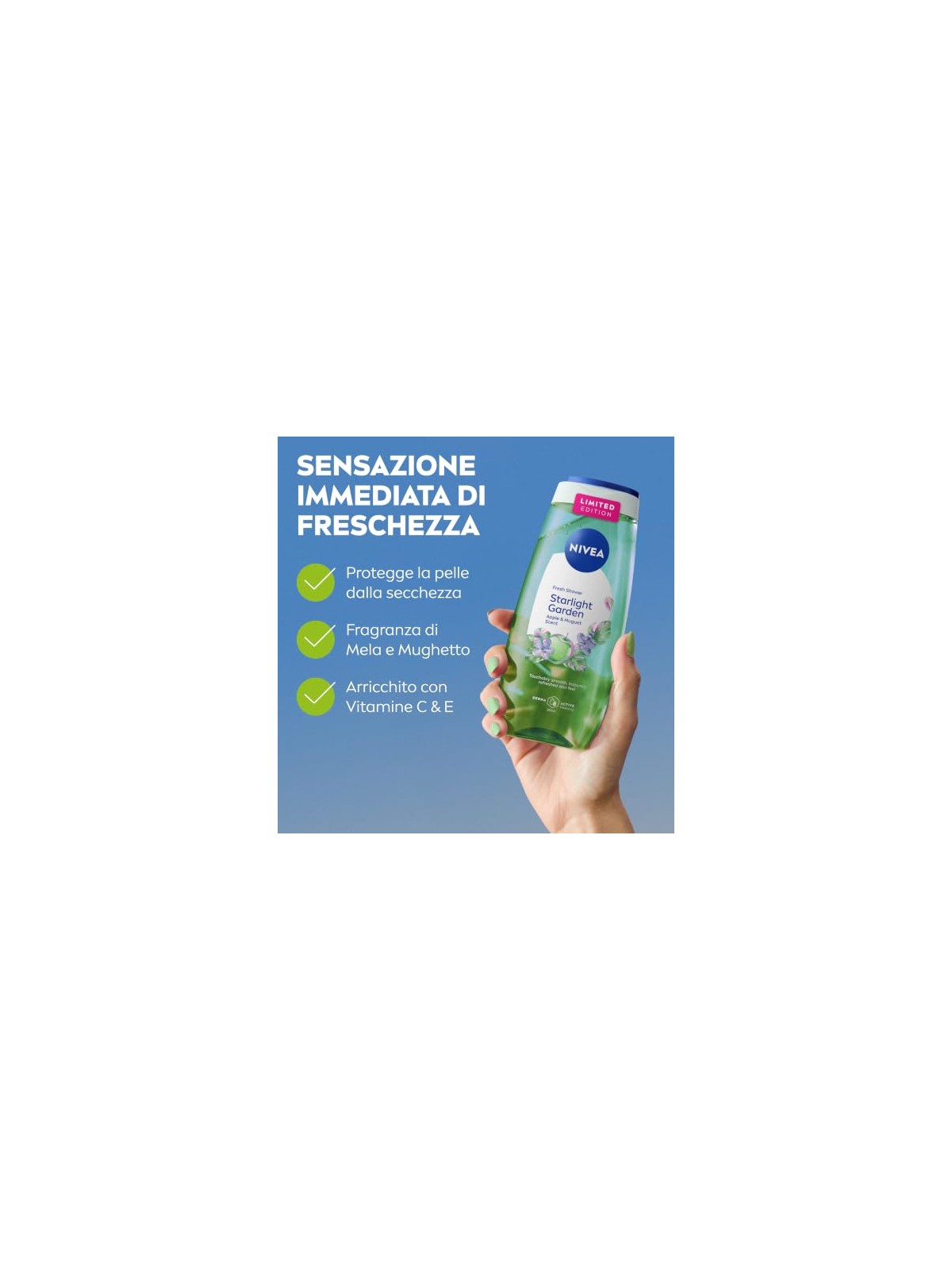 Nivea Bagnoschiuma Fresh Shower Doccia Solare 250ml
