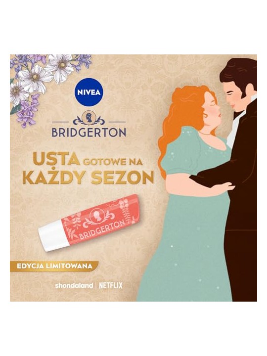 Nivea Bridgerton Edition balsamo curativo per labbra Tè alla pesca 4