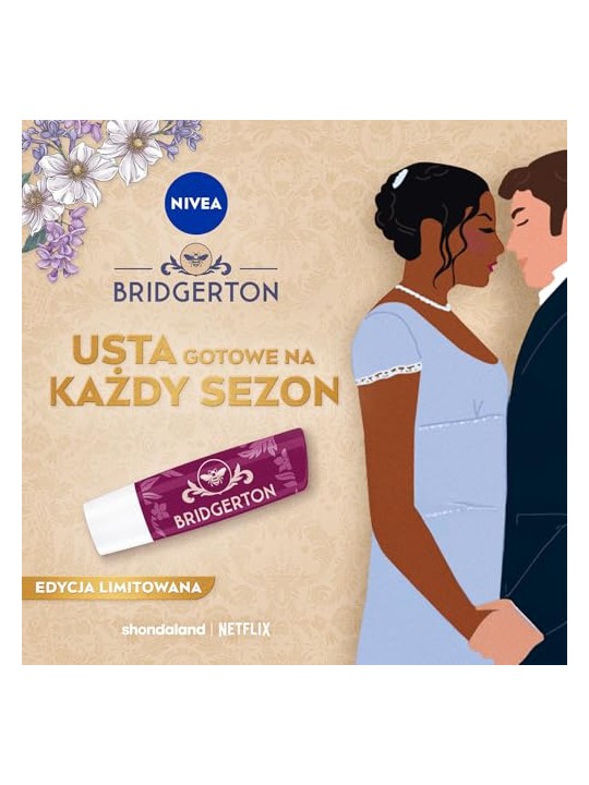 Nivea Bridgerton Edition balsamo nutriente per labbra Blueberry Pie 4